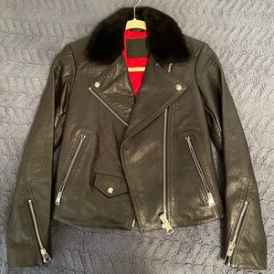 All Saints black leather jacket